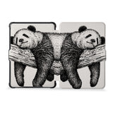the whole front and back view of personalized kindle case paperwhite case with Cute Animal design