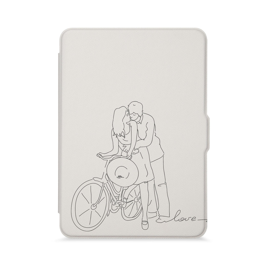 front view of personalized kindle paperwhite case with 02 design - swap