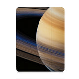 front view of personalized iPad case with pencil holder and Universe design