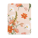 front view of personalized iPad case with pencil holder and Spring design