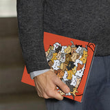 A business man holds Personalized VistaCase reMarkable Pen Holder Case with Cute Cats design