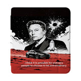 front view of personalized Kobo case with Elon Musk SpaceX design