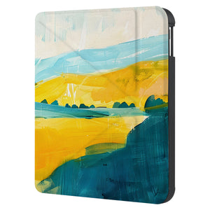 swap front and back view of personalized KOBO case and Abstract Painting design - swap