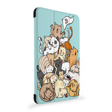 the side view of Personalized Samsung Galaxy Tab Case with Cute Cats design