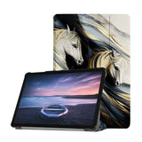 Personalized Samsung Galaxy Tab Case with Horses design provides screen protection during transit