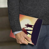 A business man holds Personalized VistaCase reMarkable Pen Holder Case with Father Day design