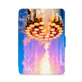 front view of personalized kindle paperwhite case with Elon Musk SpaceX design