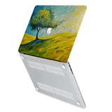 hardshell case with Tree Painting design has rubberized feet that keeps your MacBook from sliding on smooth surfaces