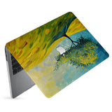 hardshell case with Tree Painting design has matte finish resists scratches