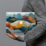 hardshell case with Colorful Mountain design combines a sleek hardshell design with vibrant colors for stylish protection against scratches, dents, and bumps for your Macbook