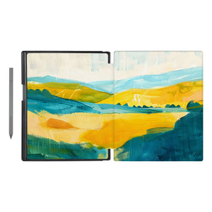 swap - Vista Case reMarkable Folio case with Abstract Painting Design has an integrated holder for pen marker so you never have to leave your extra tech behind.